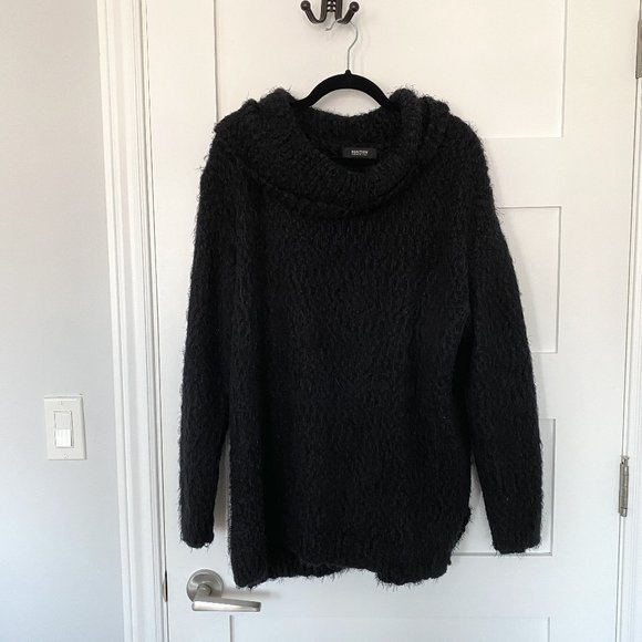 Fluffy Oversized Cowl Neck Sweater - Picture 1 of 5